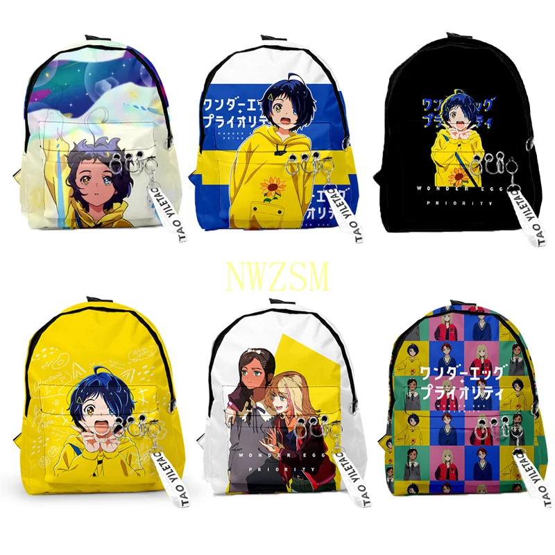 

Wonder Egg Priority Cosplay School Bags Ohto Ai Momoe Sawaki Backpack Canvas Bag Girls Travel Bag Mochila Notebook Bags Boys