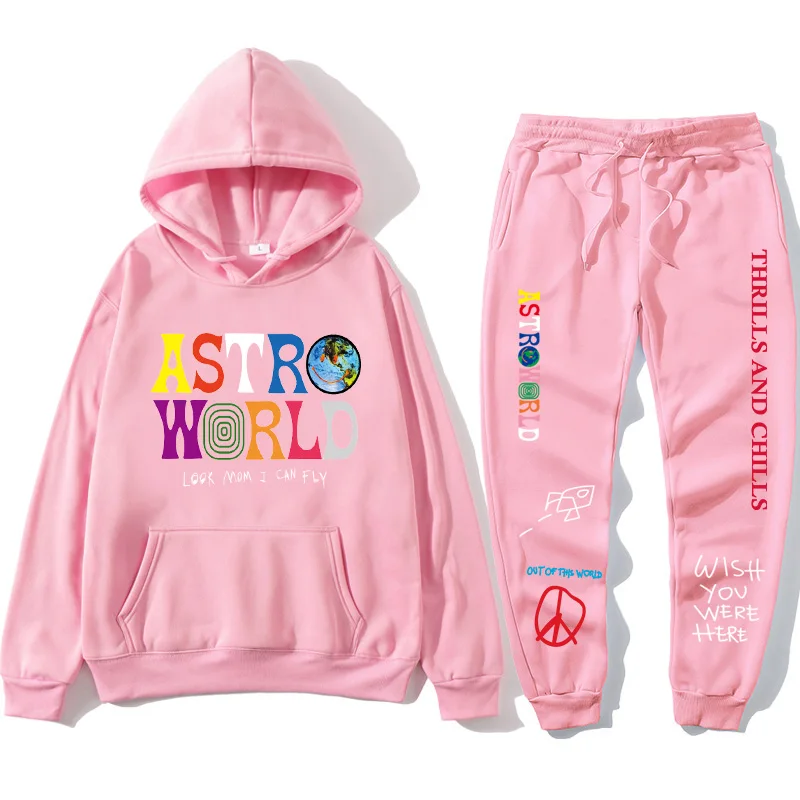 

Foreign trade track and field suit men's and women's spring and autumn leisure sports suit fitness suit sweaters sweatpants hood