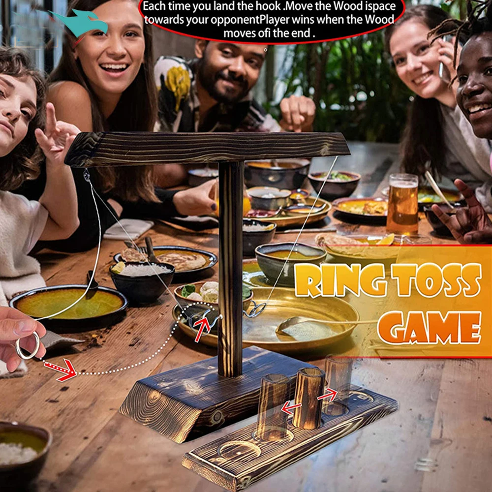 Кольцеброс боевой игры Деревянный крючки станок и быстром темпе интерактивный