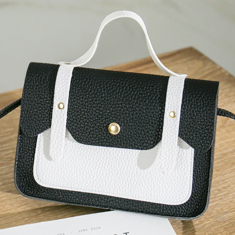 Креативная Новинка женская сумка ярких цветов Лоскутная цветная имитация кожи