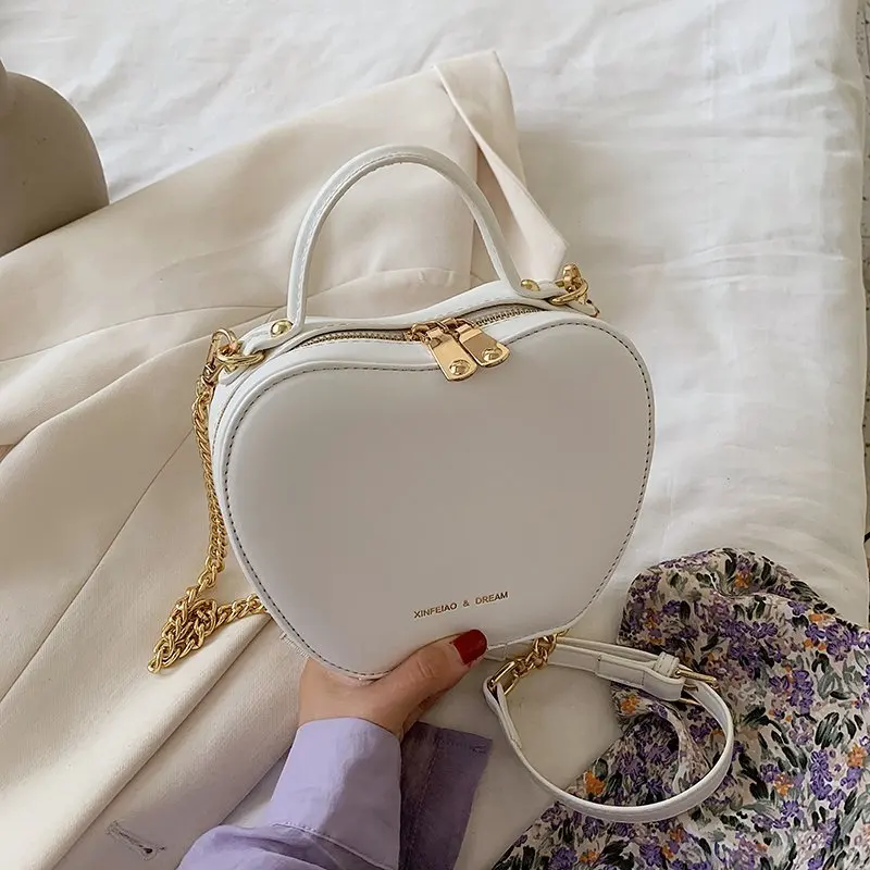 Маленькие одноцветные простые сумки через плечо из искусственной кожи в форме