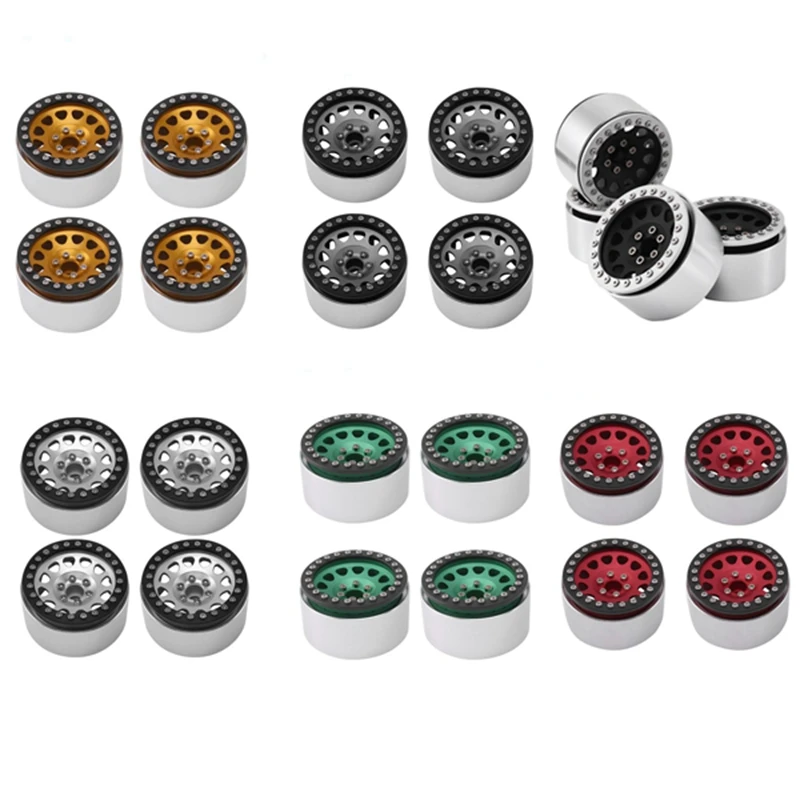 

4PCS CNC Metal 2.2 Beadlock Wheel Rim Hub for 1/10 RC Crawler Car Axial SCX10 Wraith RR10 Traxxas TRX4