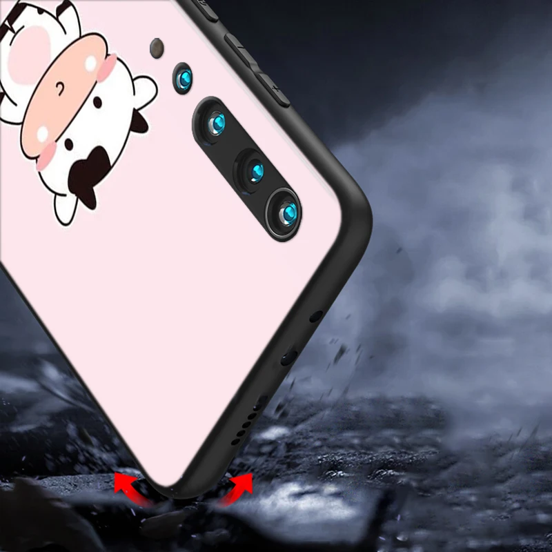 

Silicone Cover Cow pattern animal for Xiaomi Mi 10 9T CC9 Pro Note 10 9 8 6 A3 A2 A1 Lite Play Mix 3 Black Phone Case