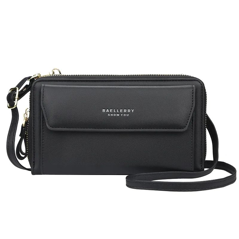 

Women's Long Wallet Korean version double zipper large capacity diagonal bag women's fashion versatile mobile phone bag