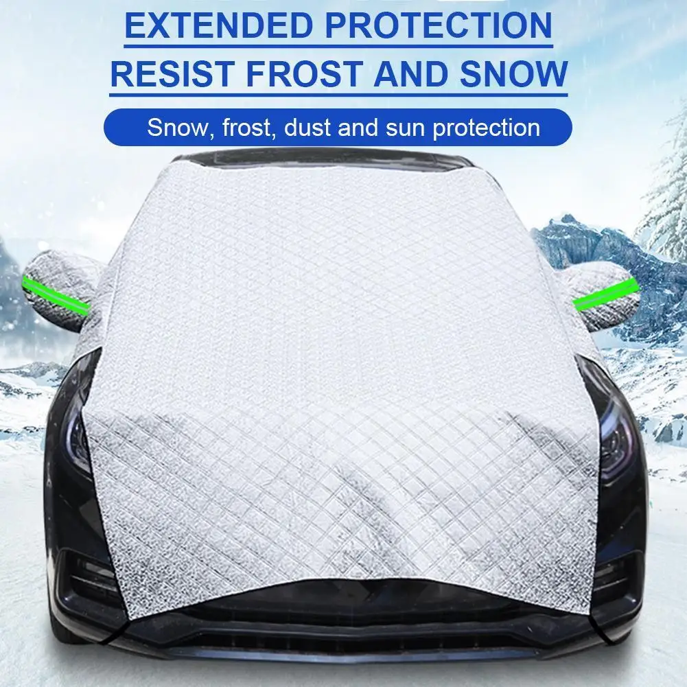 

Автомобильная наполовину покрытая накладка на лобовое стекло Защита от мороза Расширенная защита от замерзания зимнее солнцезащитное пок...