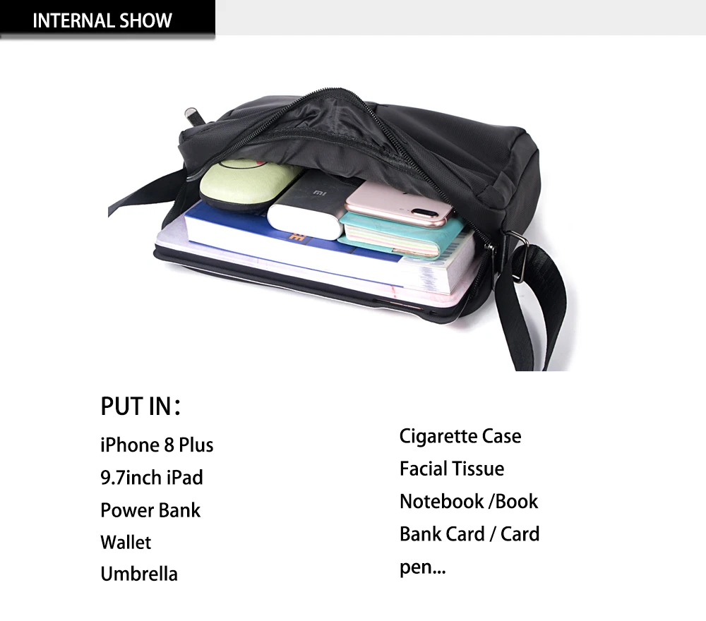 Мужские сумки через плечо повседневная мужская деловая сумка-мессенджер