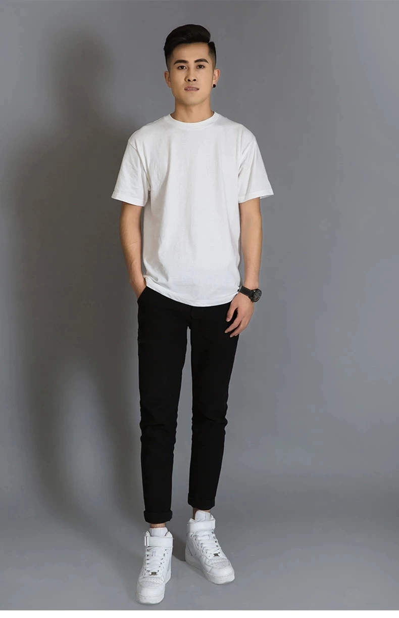 

2021 new cotton short-sleeved T-shirt men's round neck