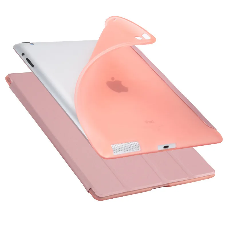 В 4 раза кожаный чехол для iPad 2/3/4 9 7 &quot2017 2018 5/6th ТПУ Мягкая накладка на заднюю