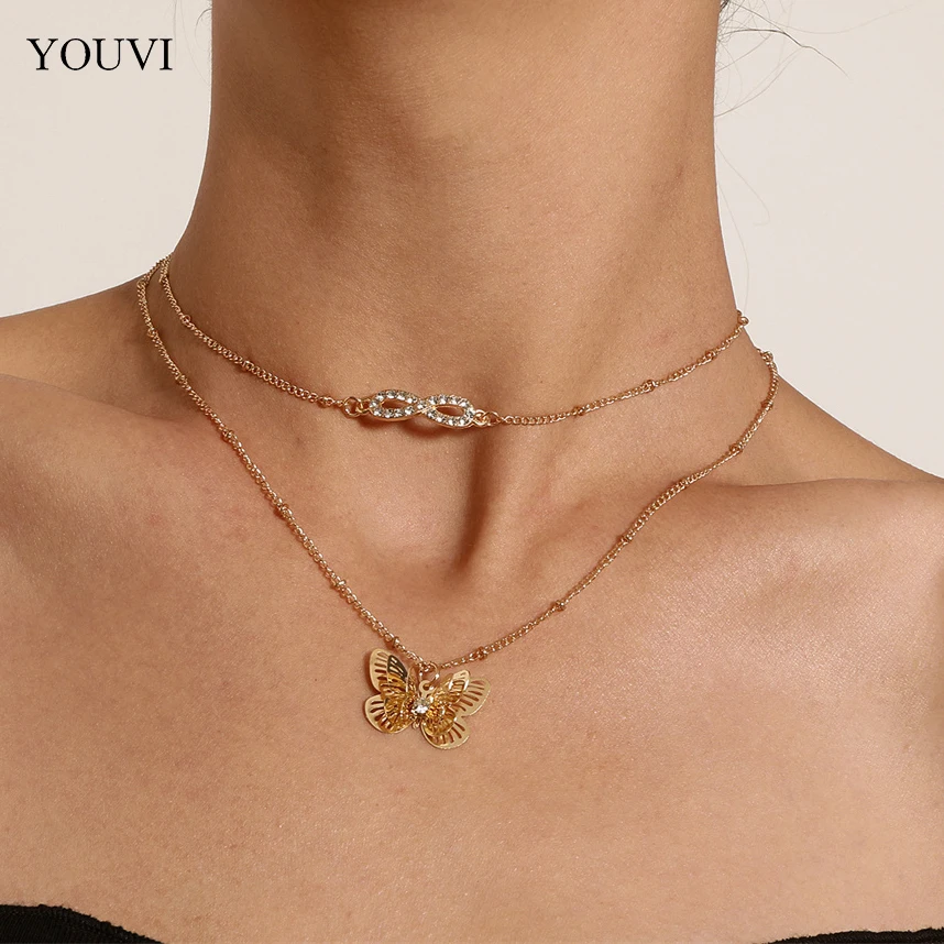 

YOUVI Korea Fashion Necklaces for Women Goth Grunge Choker Necklace Pedants Free Shipping Gothic Accessories Wholesale Items