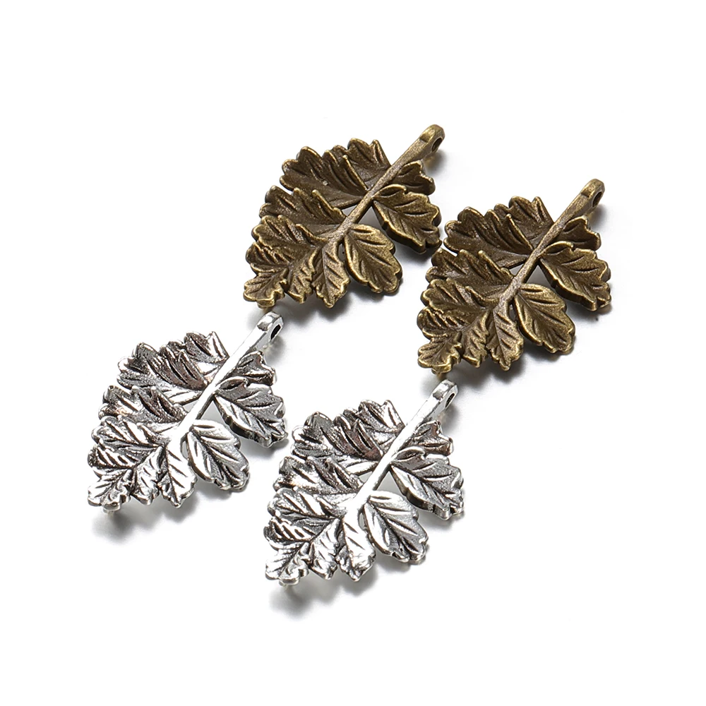 

10pcs 20x31mm Metal Maple Leaf Pendants Necklaces Bracelets Plant Charms Handmade Craft Accessories DIY Jewelry Making Materials