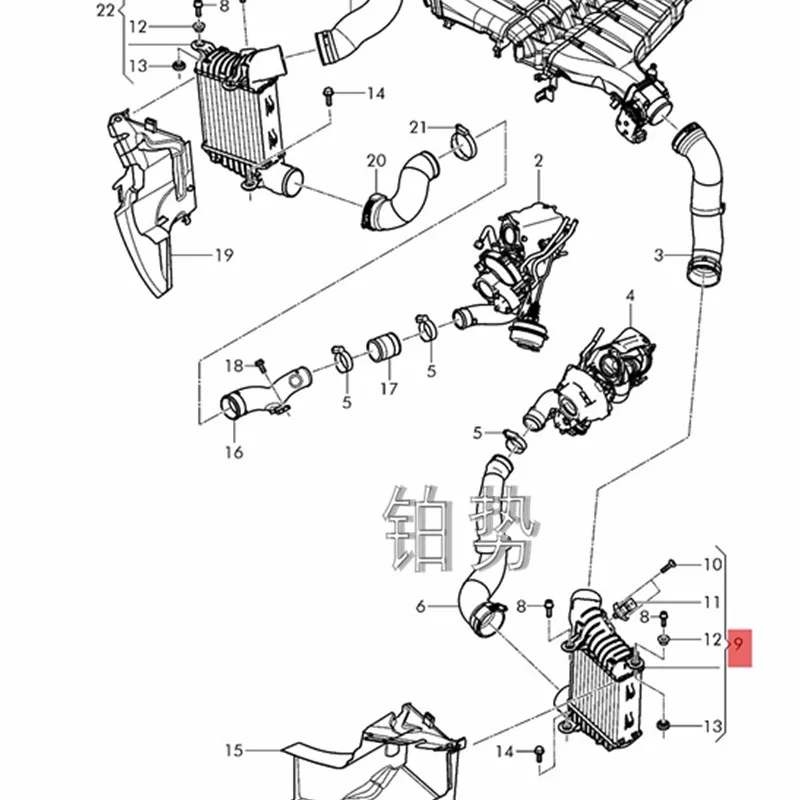 

Car Water tank cooler 2012-Ben tle yCo nti nen tal GTF lyi ngS pur intercooler turbocharger cooler small water tank radiator