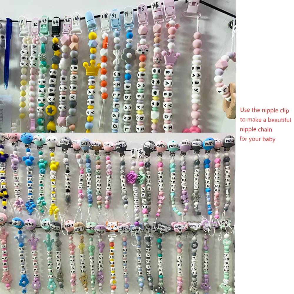 

TYRY.HU 10ocs Koala Silicone Pacifier Clips Holder Silicone Dummy Chain Accessories Bpa Free Baby Teething Necklace DIY