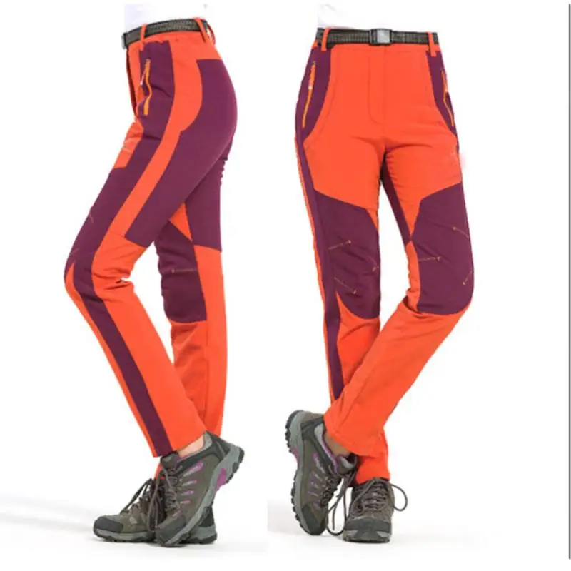 

Mountain skin Autumn Winter Men Women Outdoor Hiking Pants Softshell Trousers Waterproof Windproof PantsTrousers M-4XL Oversize