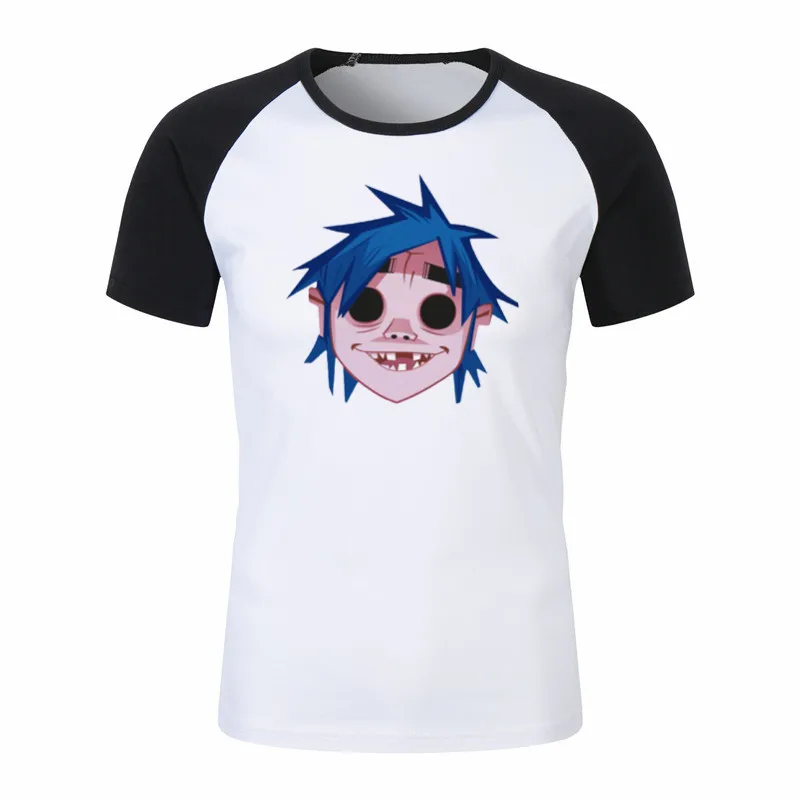 Мужская футболка с принтом Gorillaz Повседневная коротким рукавом уличная одежда в
