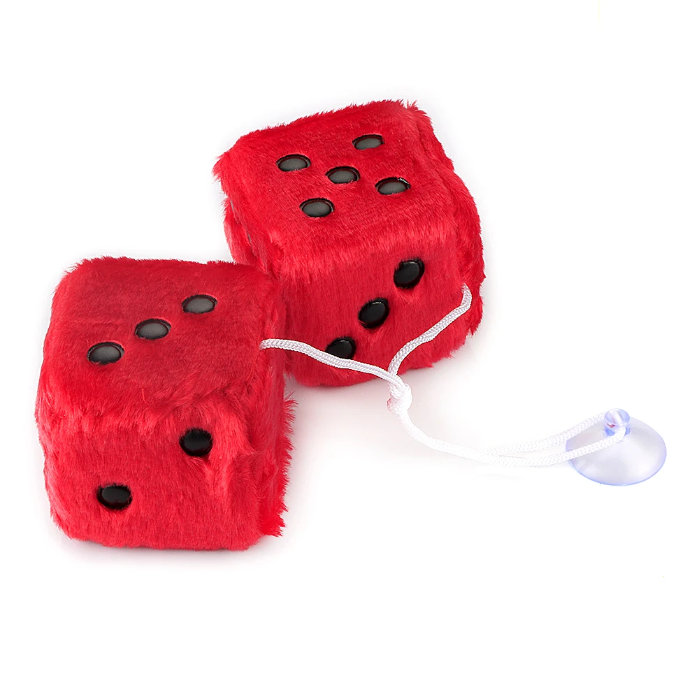 Красочные плюшевые игральные кости JDM автомобили Подвески на зеркало заднего