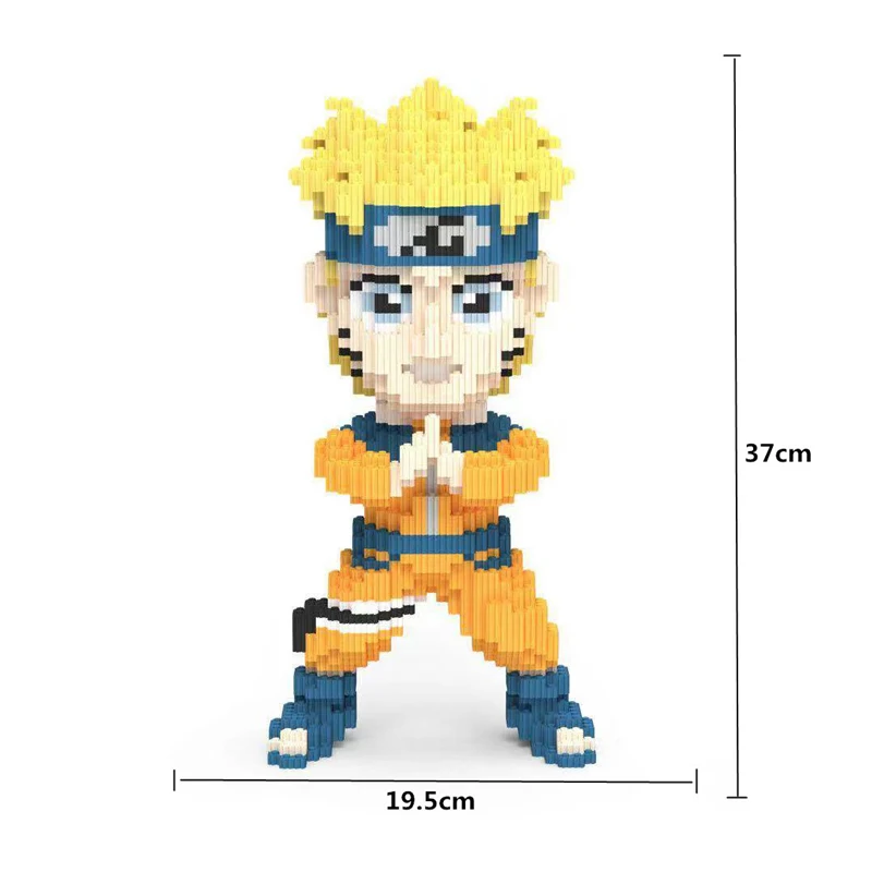 

Anime Naruto Hokage Uzumaki Hatake Kakashi Ninja 3D Model DIY Micro Mini Building Small Blocks Bricks Toy for Children Gift