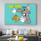 Мультяшный фильм Том и Джерри, Картина на холсте, настенное искусство, милая мышь и кот, картины, домашний декор, плакат и принты для гостиной