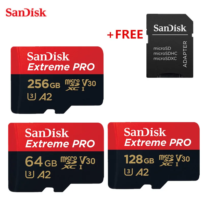 SanDisk Extreme PRO Micro SD карта памяти 256 ГБ 128 64 170 ГБ|Карты памяти| |