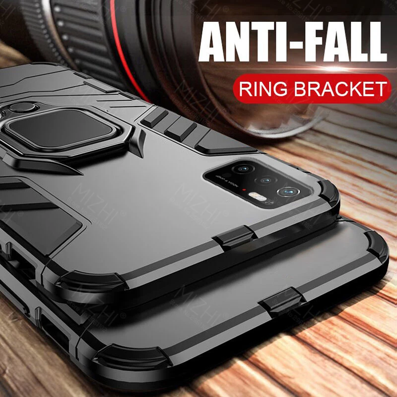shockproof armor case For poco m3 pro case For xiaomi poco m3 m 3 3m pro m3pro pocom3 stand magnetic car ring phone cover coque