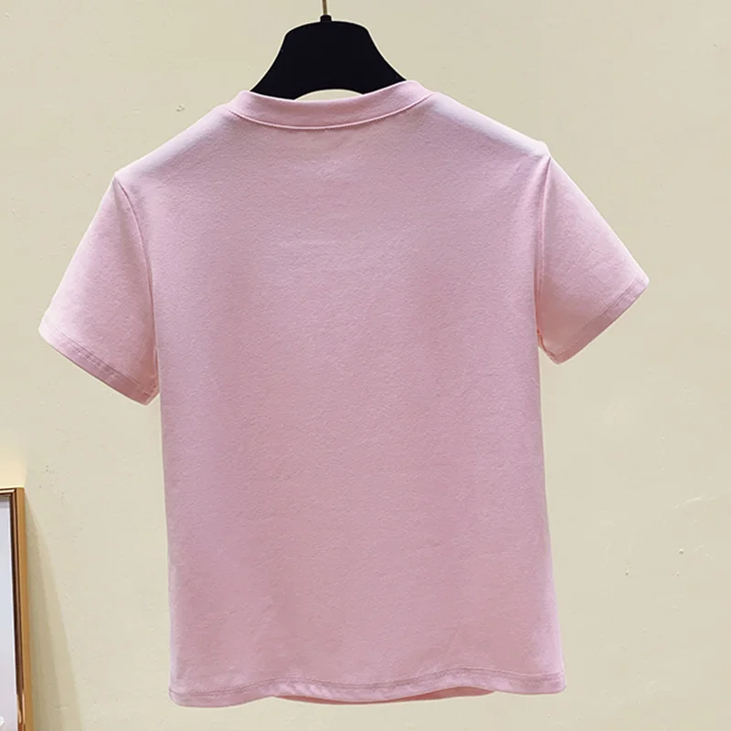 

Lucyever 2021 Tassels Hollow Out Cotton T Shirt Women Summer New All Match O Neck Solid Tshirt Casual Short Sleeve Tee Top Mujer