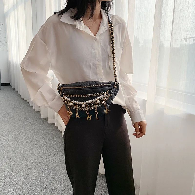 Женская поясная сумка новинка 2022 модная нагрудная женская через плечо в клетку с