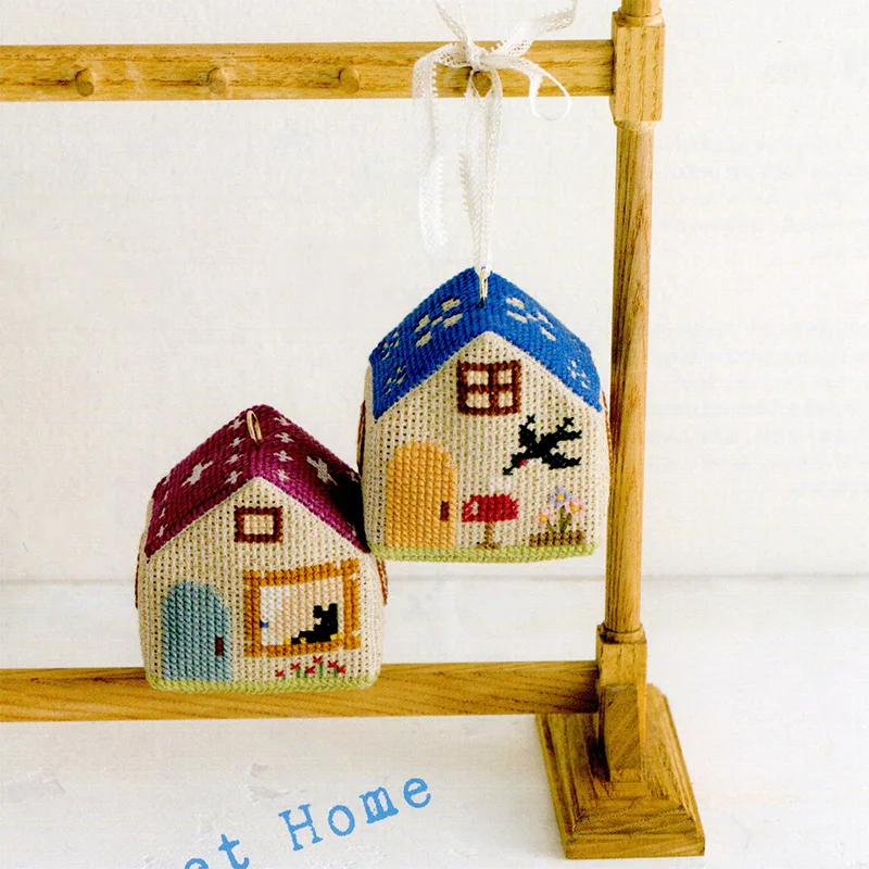 

104 Cross Stitch Kits Pin Needle Cushion Biscornu Needlework DIY Kit Embroidery Set Counted Cross-Stitching Pincushion Packages