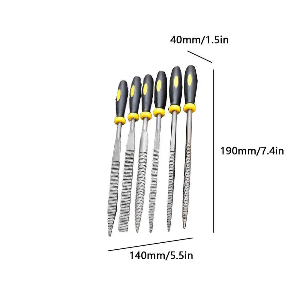 

6pcs/set Mini Woodworking Steel File Wood Carving Tool Carpentry Woodworking File Tool Needle File Hand Tool