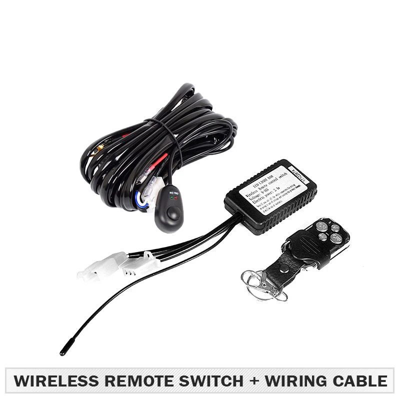 Wire and Remote Only RACBOX 10 20 30 дюймов светодиодный рабочий светильник 4x4 внедорожный светодиодный светильник для UAZ Трактор Лодка 4WD 4x4 внедорожные грузовики ATV 12 в 24 В - Цвет: Wire and Remote Only
