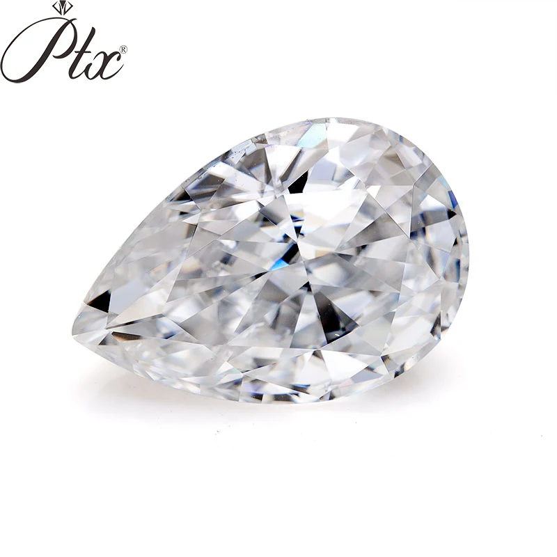 

Loose Gemstones Crushed Ice Pear Professional Moissanite Factory Supplier Pass Tester Handmade Stones for Rings Jewelry