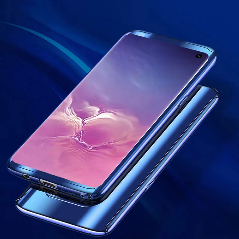 Для samsung Galaxy S10 роскошное покрытие для чехла 360 PC зеркальная поверхность задняя