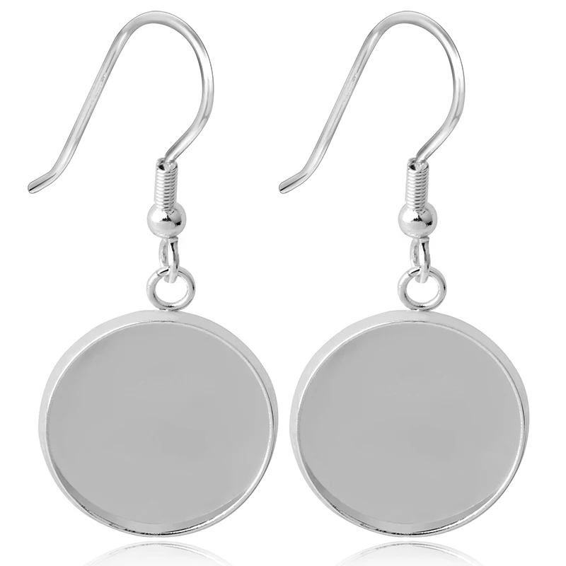 20 шт. крючки для сережек из нержавеющей стали заготовки под кабошон основа