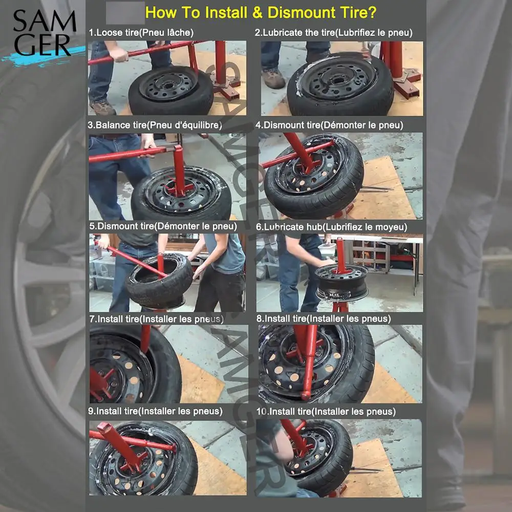 Автомобильный шиномонтажный Съемник Samger портативный инструмент для машина