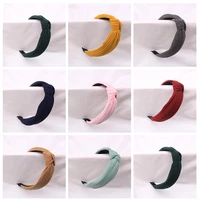 korean version of dongdaemun hair band cross fabric simple temperament color hair band hair accessories