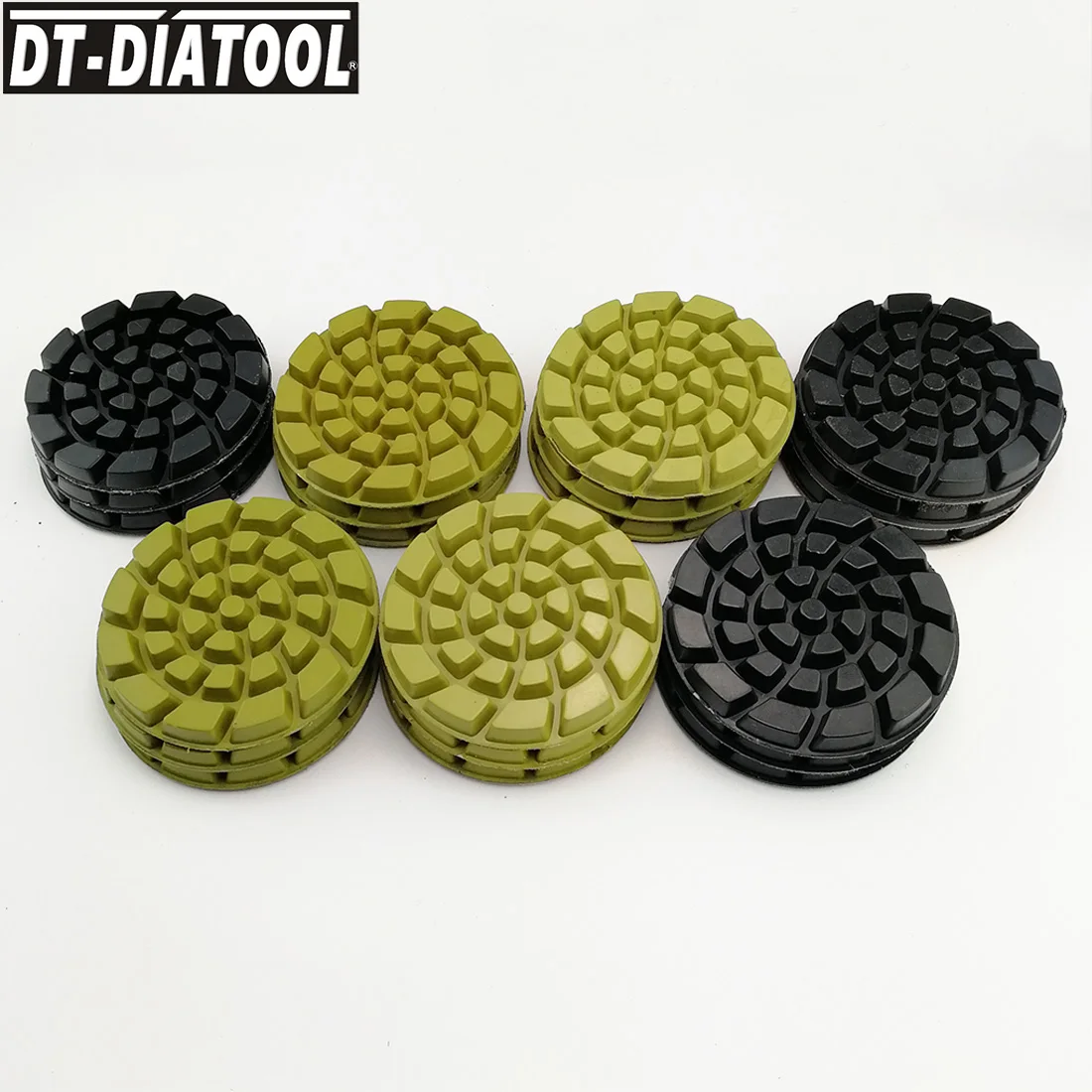DT-DIATOOL 21 шт/ПК Алмазный бетон Смола Бонд полировальные колодки утолщенный пол обновление шлифовальный диск для цемента terrazzo " /100 мм
