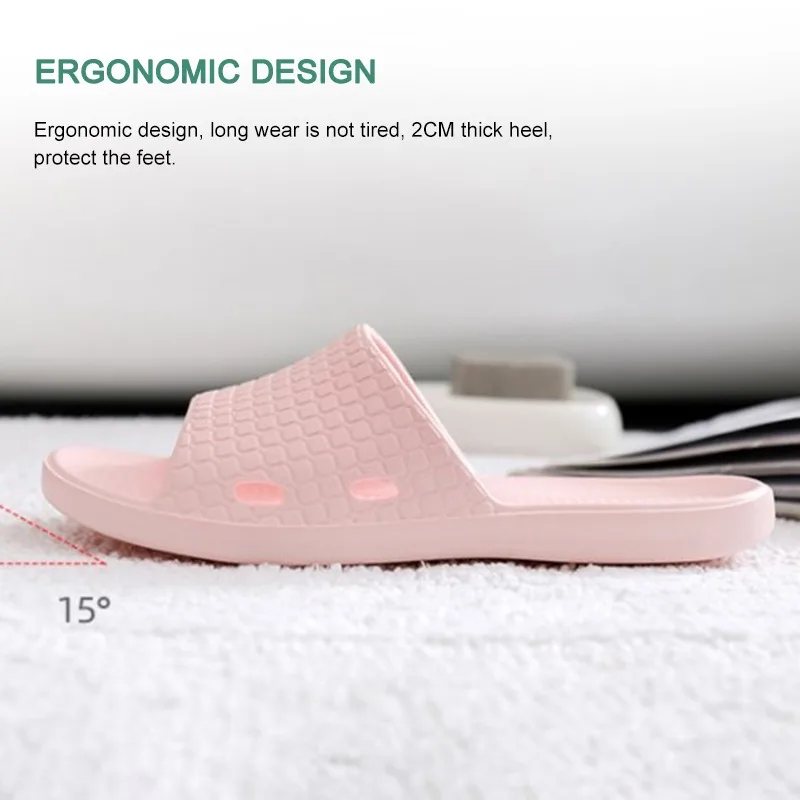 

Unisex Home Slippers Summer Indoor Floor Non-slip Slippers Couple Family Women and Men Hotel Bathroom Bath Sandal Slippers