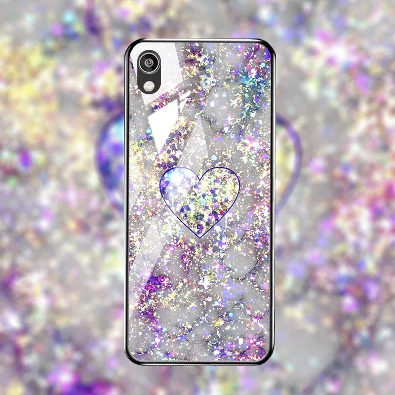 M085 Закаленное Стекло чехол для телефона для huawei Y5 Y6 PRO Y7 Y9 крышка Стекло чехол для huawei Y5 Y7 prime Y9 крышка - Цвет: M085