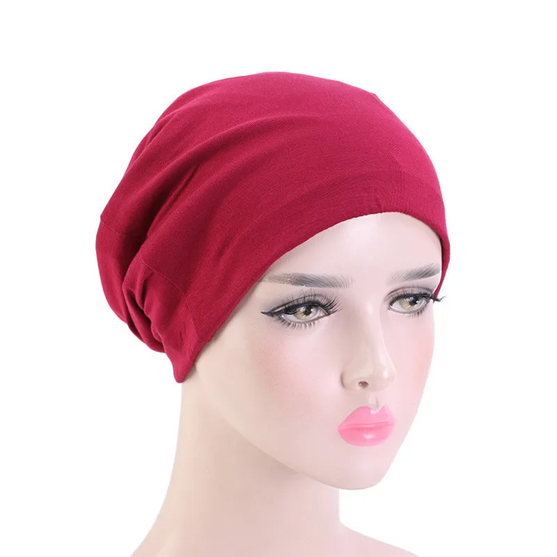 

New Women Turban Silky Satin Lining Chemo Beaniess Cap Stretchy Band Night Sleep Cap
