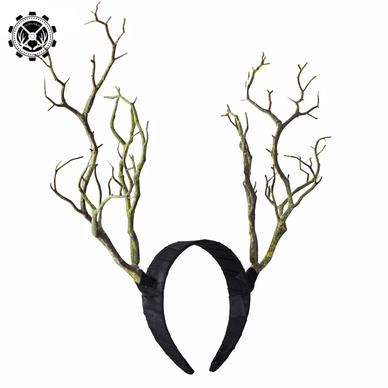 Головной убор с оленем рогами Фэнтезийный Костюм Фея Вуалетка головной