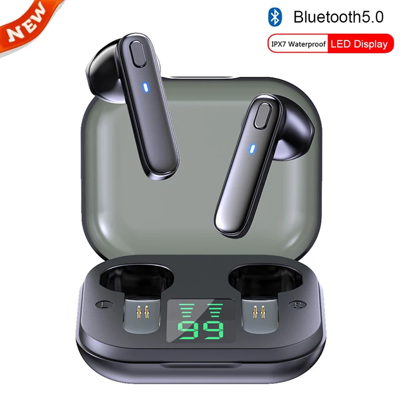 

R20 TWS Bluetooth Earphones Wireless Headset IPX7 Waterproof Deep Bass Earbuds Wireless Stereo Headphone With Mic Sport Earphone