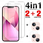 4 в 1, защитное стекло Temepred для iPhone 13 Pro Max, 13 pro max