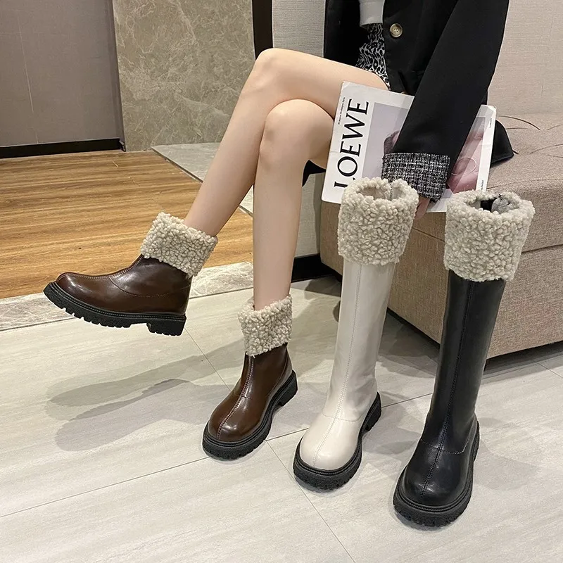 

Женские ботинки Martin Новинка Осень-зима 2021 корейские модные короткие тонкие ботинки на толстом каблуке хлопковые ботинки