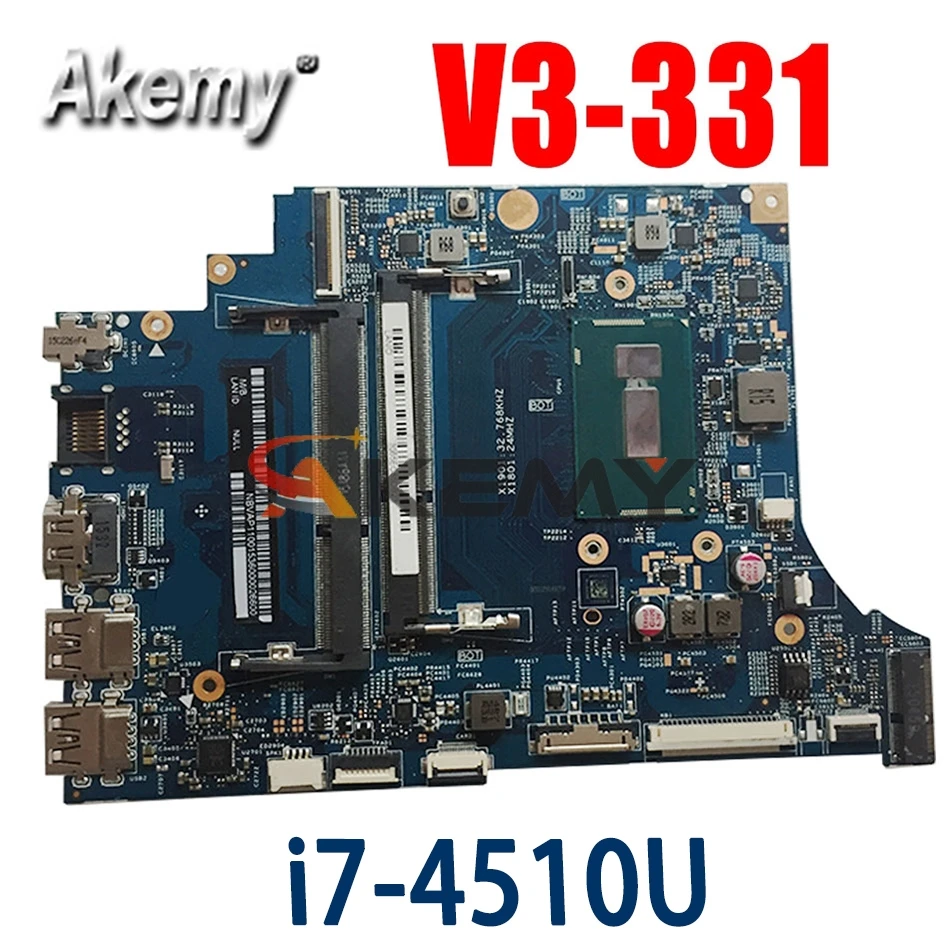

Akemy laptop Motherboard For ACER Aspire V3-331 i7-4510U Mainboard 13334-1 SR1EB DDR3