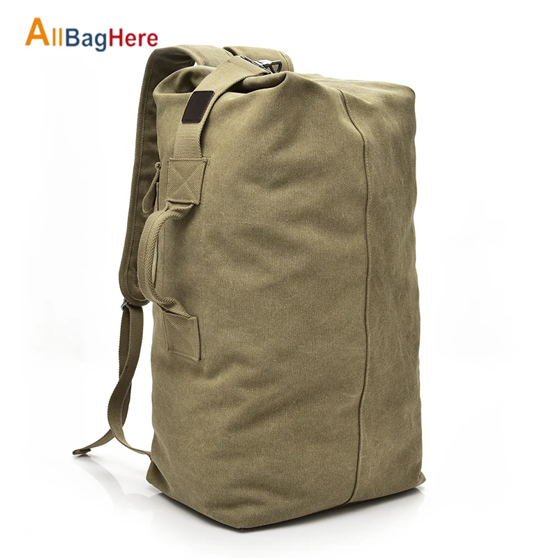 

Outdoor Men's Travel Backpack Large Capacity Hiking Mountaineering Handbag Sport High Quality Canvas Bucket Shoulder Tourist Bag