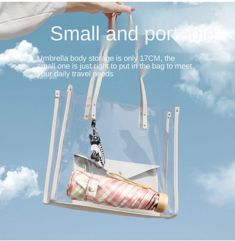 

Anti UV Sun Umbrella and Rain Women Gift Parasol Capsule Pocket Umbrella Ultra-light Compact Lattice Five Folding Mini Umbrella