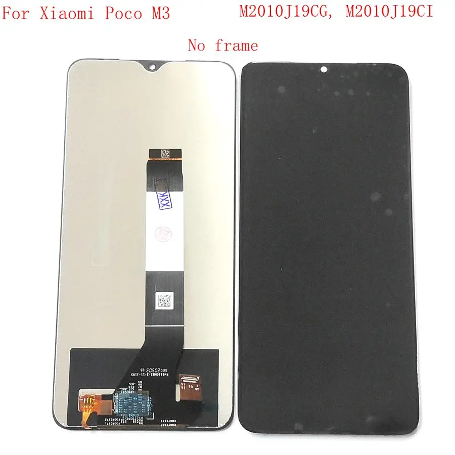 

ЖК-дисплей для Xiaomi Poco M3, сенсорное стекло, дигитайзер, рамка, полная замена, экран pocom3 M2010J19CG M2010J19CI
