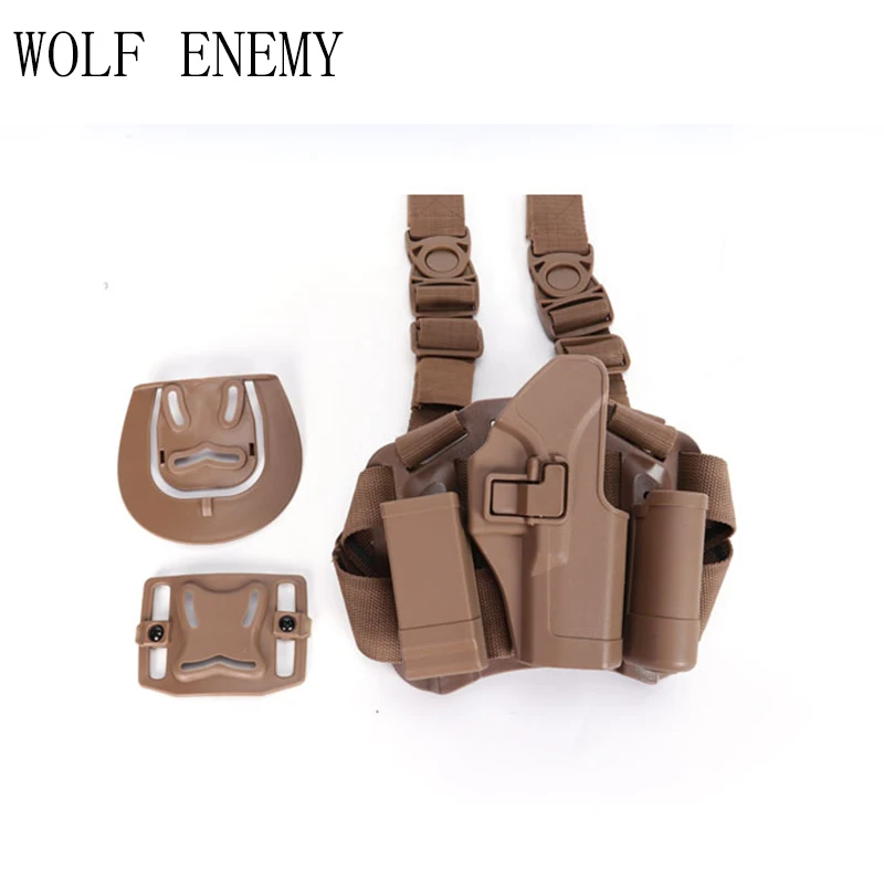 Тактическая Военная правая нога Бедро кобура W/Журнал факел мешок Глок 17 19 22 23 31