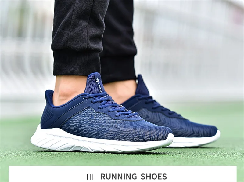 PEAK Men Running Shoes Low-cut Lightweight Woven Non-slip Casual Shoes Reflective Night Running Sneakers Autumn Winter Footwear