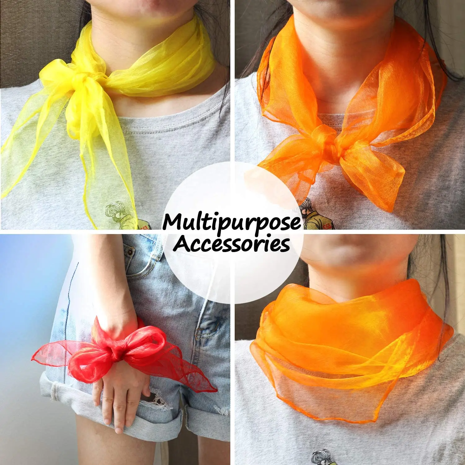 6Pcs Children Dance Juggling Scarves Square Scarf Hemmed Edges Performance Props Accessories Sports Interactive Gauze | Игрушки и хобби