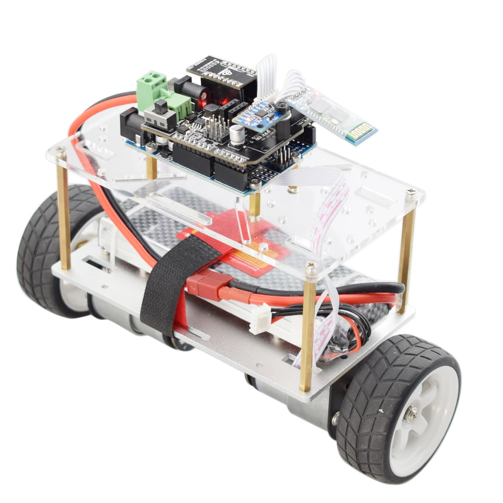 Arduino Self-balancing Robot Car Chassis kit 2 Wheel Mini RC Car with DC 12V Motor DIY STEM Toy Parts Program Kit