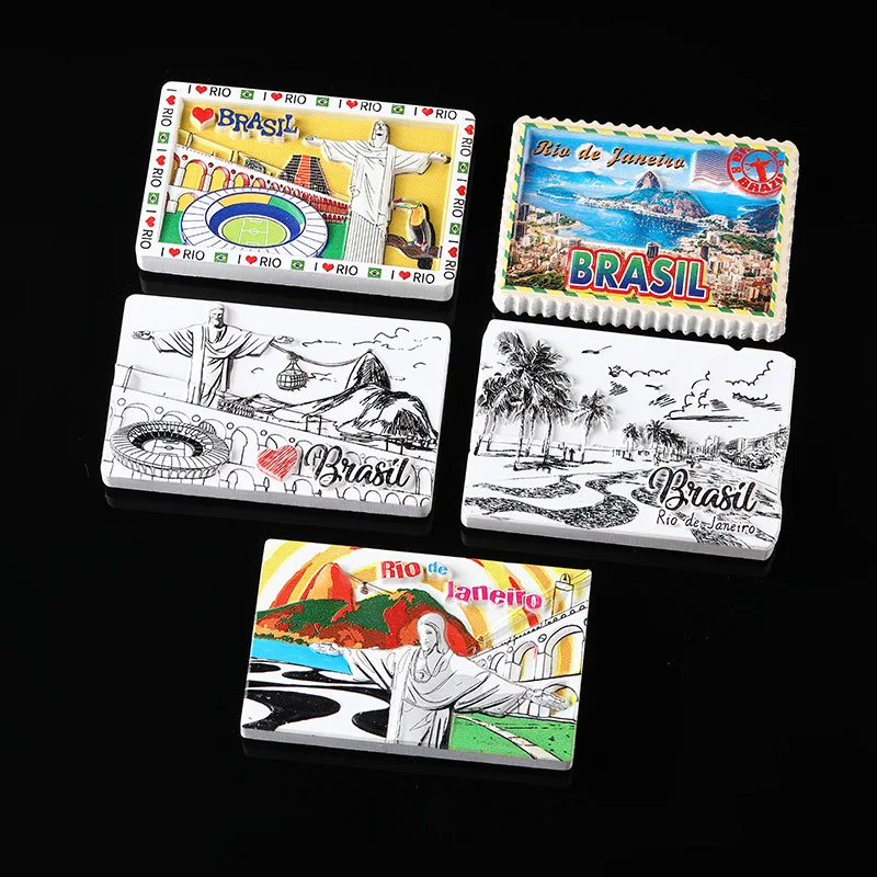 Магнит на холодильник бразилия путешествия смола Rio DE janeiro аттракционы сувенир